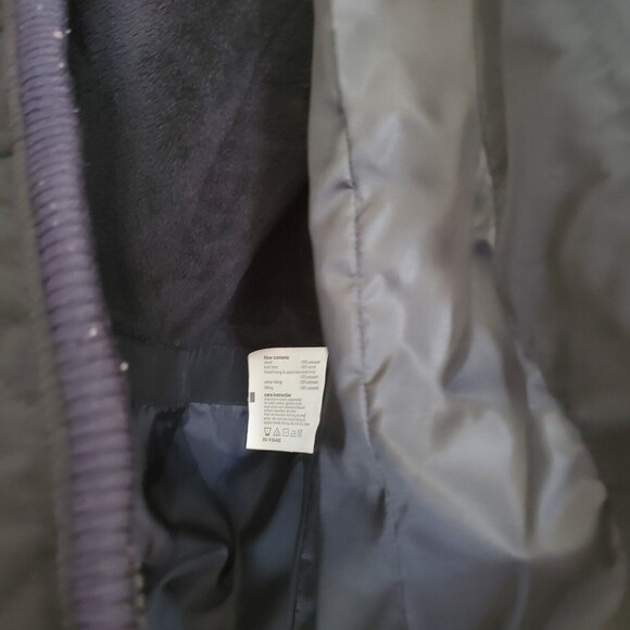 Esprit Womens Full Zip Jacket Coat Quilted Hooded Fleece Lined Black Sz Medium - Picture 14 of 16